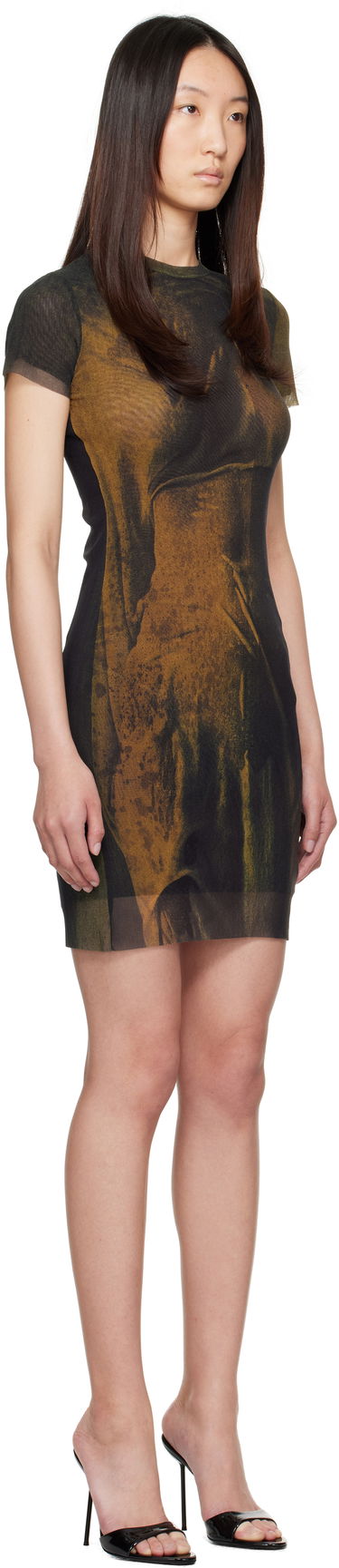 Haljina Jean Paul Gaultier Jean Paul Gaultier Printed Minidress Smeđa | 25/03-W-DR044-M004P-4812, 1