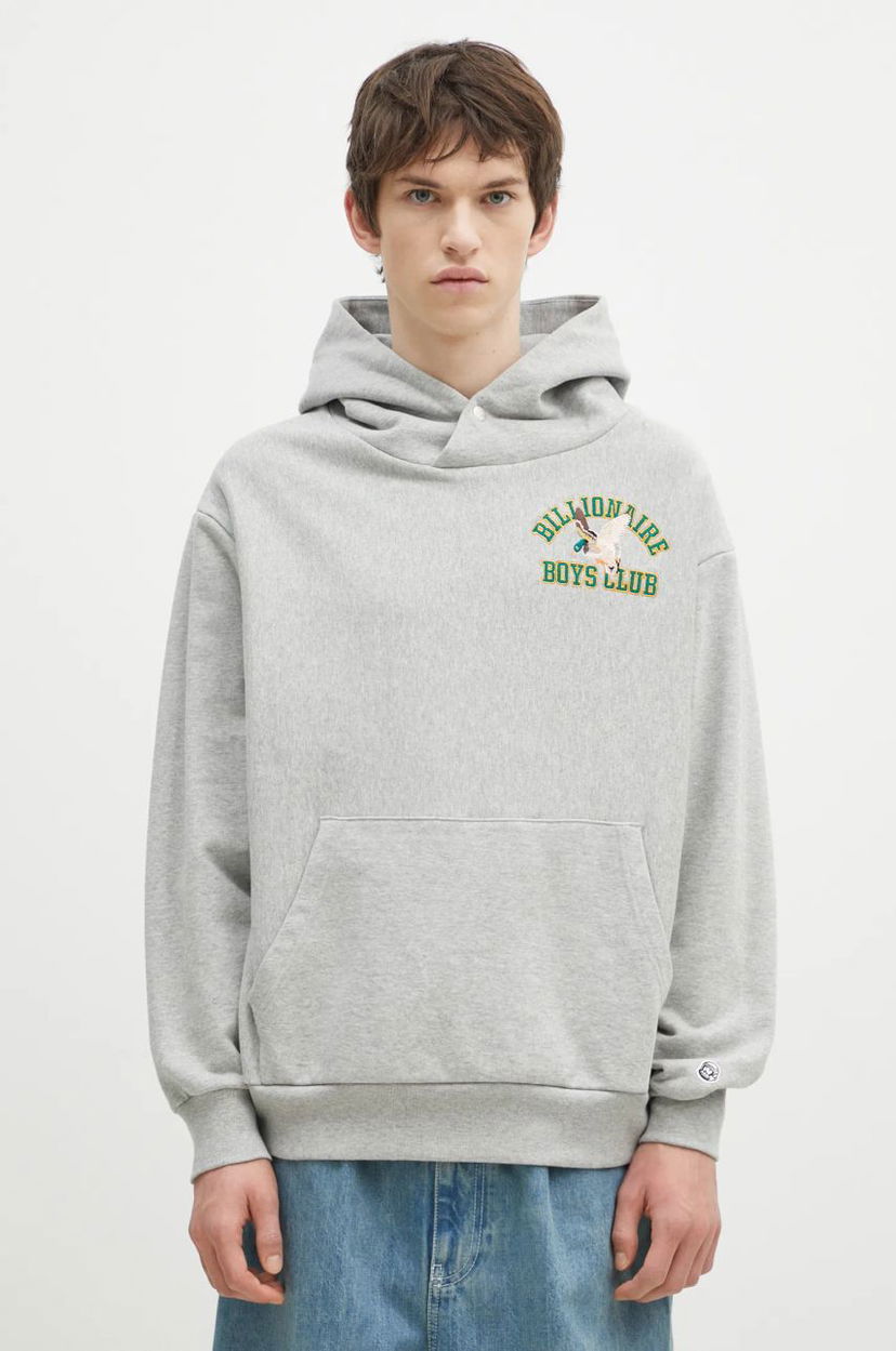 Dukserice BILLIONAIRE BOYS CLUB Duck Varsity Embroidered Popover Hoodie Siva | B24451