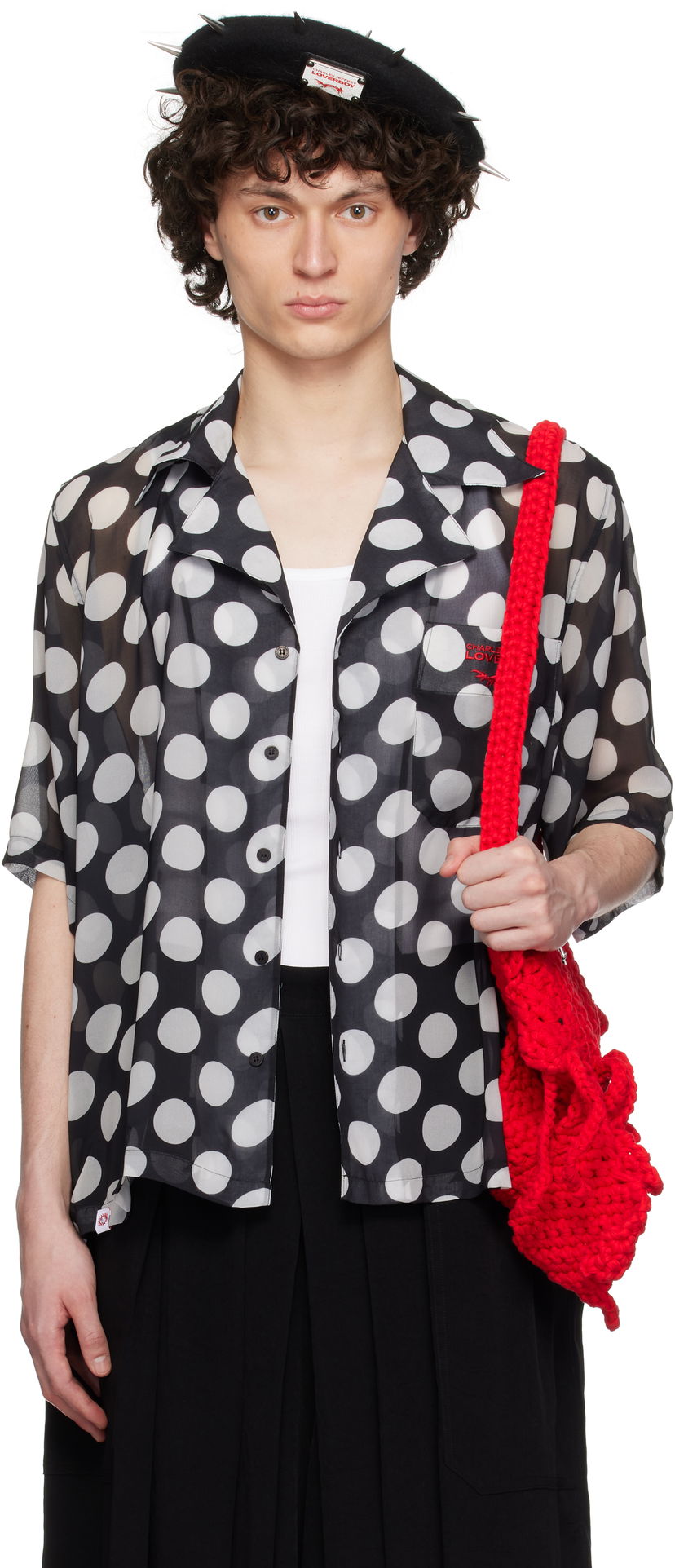 Košulja Charles Jeffrey Loverboy Charles Jeffrey LOVERBOY Polka Dot Shirt Crna | 54070201