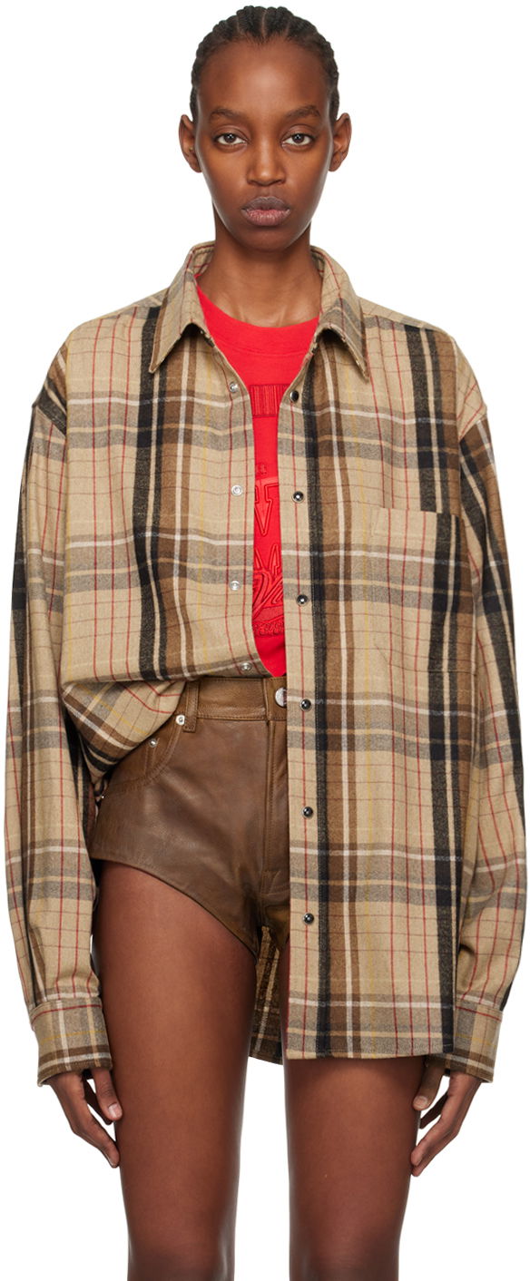 Košulja VETEMENTS VTMNTS Check Flannel Shirt Bež | VL20SH240C