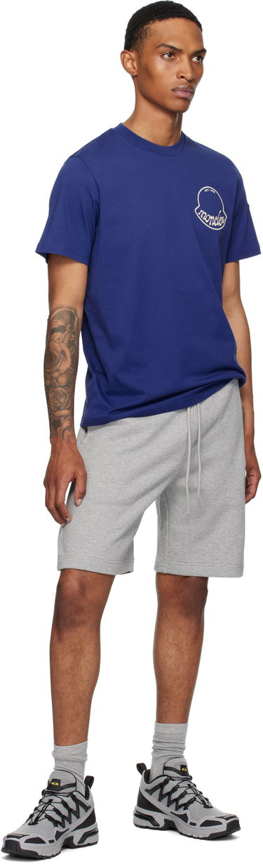 Kratke hlače Moncler Moncler Logo Patch Cotton Shorts Siva | K20918H0000489AZU, 4