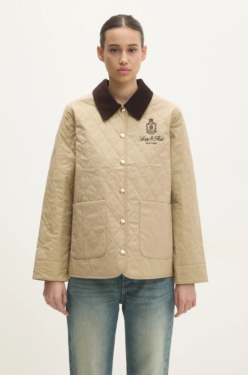 Jakna Sporty & Rich Sporty & Rich Vendome Quilted Jacket Bež | OW008512205BE01, 0