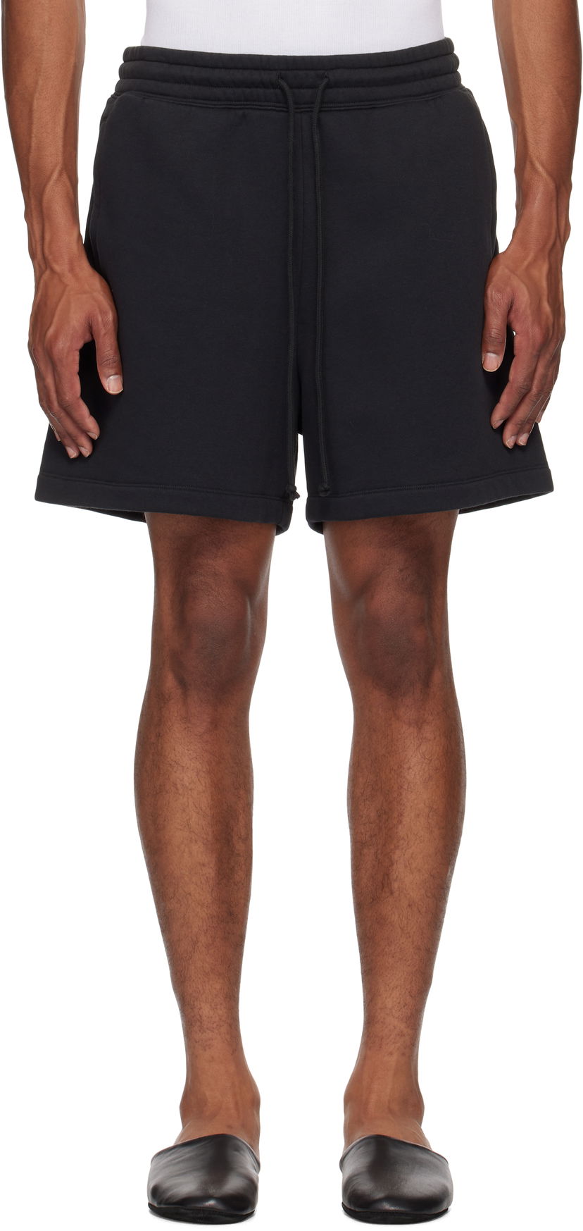 Kratke hlače SKIMS SKIMS Cotton Fleece Relaxed Shorts Crna | BO-SHO-5340M