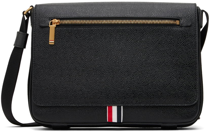 Torba za rame Thom Browne Thom Browne Reporter Bag Crna | MAG143B-00198