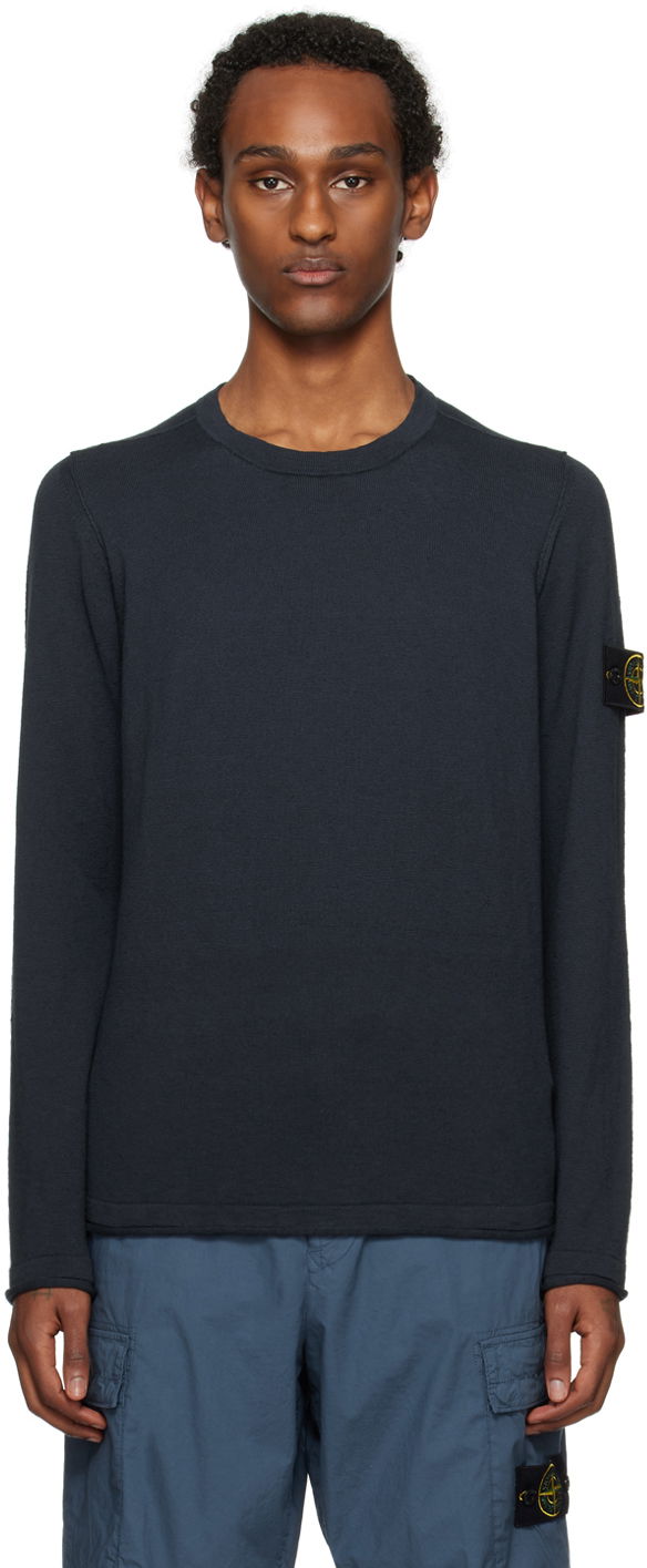 Džemper Stone Island Patch Sweater Tamnoplava | 8015502B0