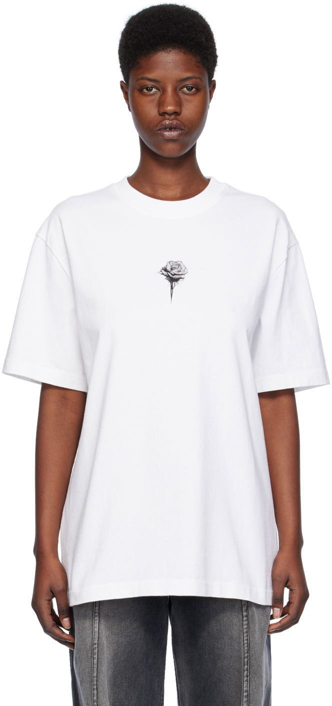 Majica kratkih rukava Han Kjøbenhavn Han Kjobenhavn Rose Graphic T-Shirt Bijela | M-133227