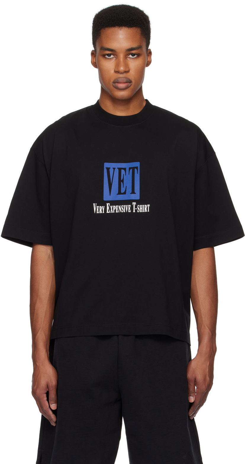 Majica kratkih rukava VETEMENTS 'VET' Cropped Boxy T-Shirt Crna | UA66TR685B