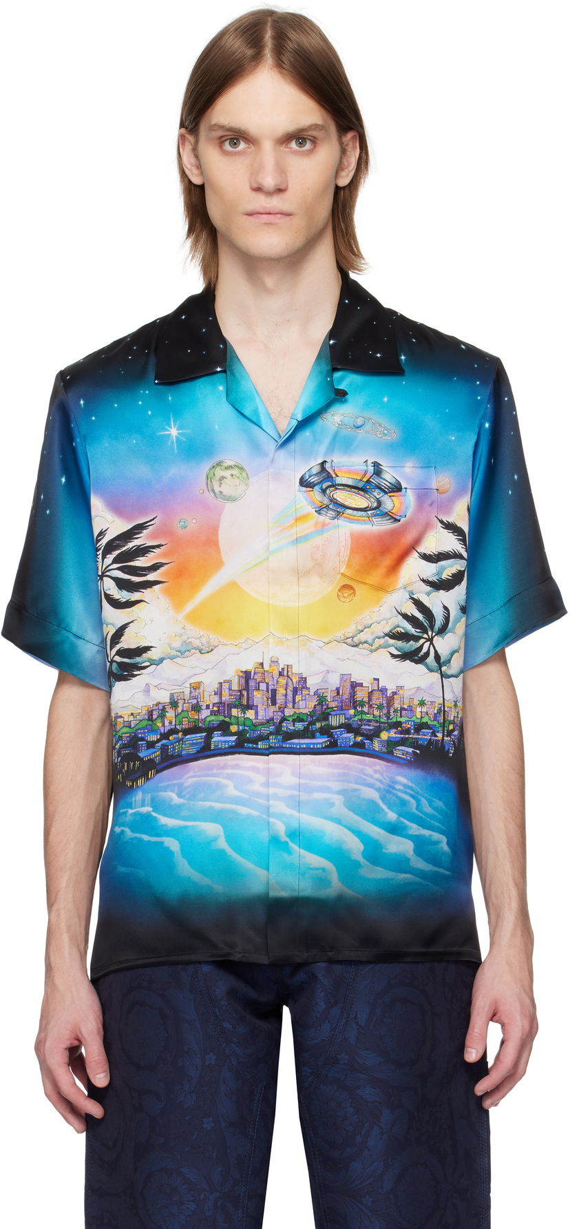 Košulja Casablanca Casablanca 'La Prémonition' Print Silk Shirt Višebojno | U-MS25-SH-003-04