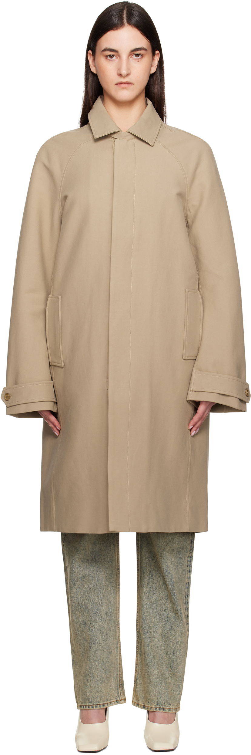 Trenčkot Entire Studios Entire Studios Duster Trench Coat Bež | ESU-S25-1010-BU