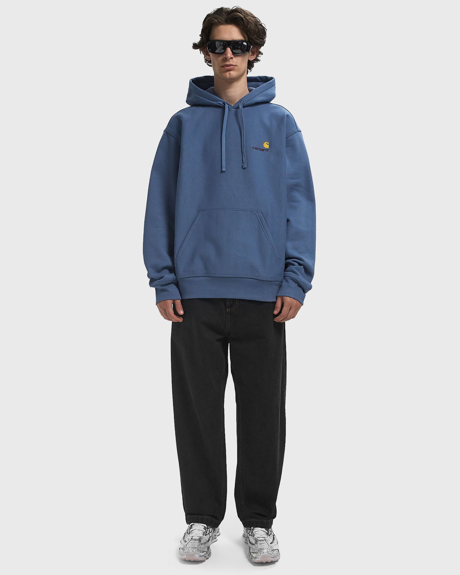 Dukserice Carhartt WIP American Script Hoodie Plava | I028279-1YI.XX, 1