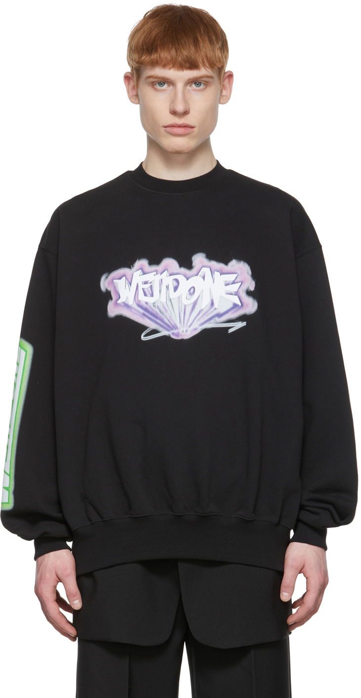 Dukserice We11done Sweatshirt Crna | WD-TS1-22-684-U-BK