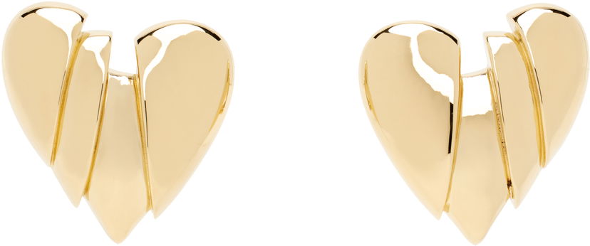 Naušnice Amina Muaddi Muaddi Heartbreaker Earrings Metalik | HEARTBREAKER EARRING
