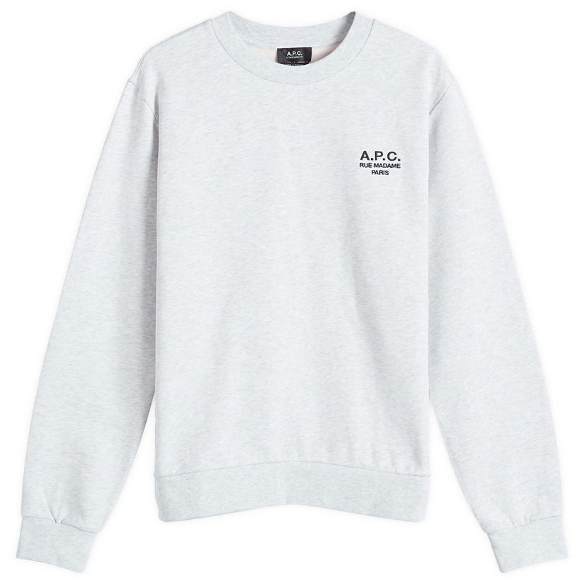 Dukserice A.P.C. Rue Madame Logo Crew Sweat Bijela | COHBV-M27913-TPN