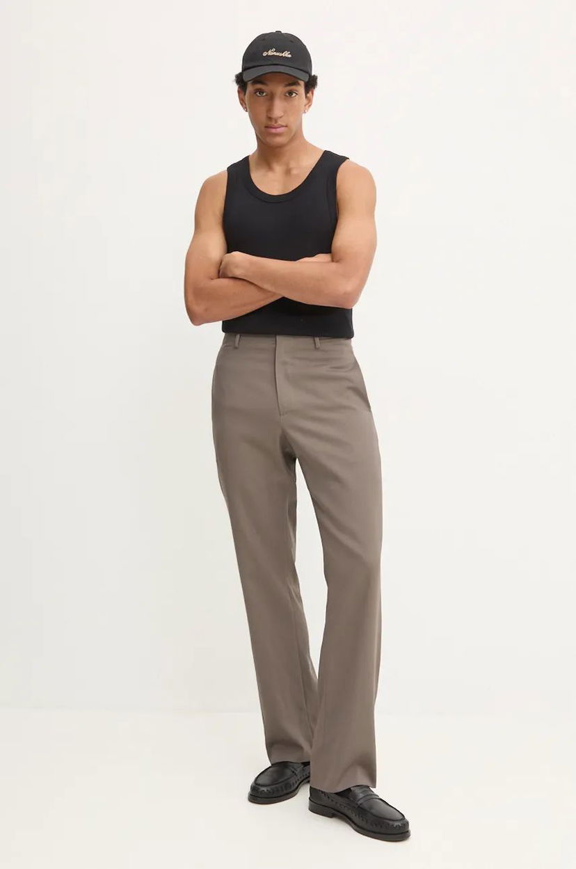 Majica bez rukava Nanushka Wool Dress Pants Crna | NM24PFPA02093