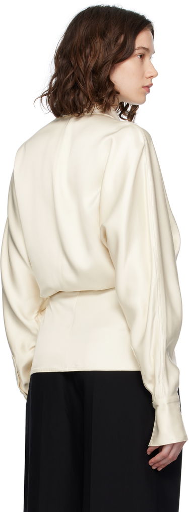 Košulja TOTEME TOTEME Wrap Satin Blouse Bež | 253-WRT0543-FB0382, 2