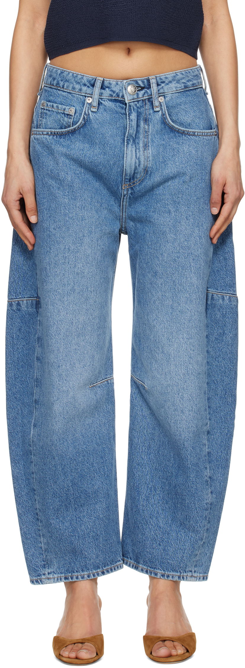 Jeans rag & bone rag & bone Charlie Ankle-Length Barrel Jeans Plava | WDD25S2994RGAC