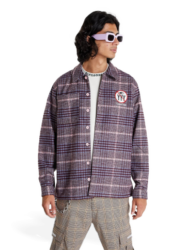Košulja Pleasures Surfing Flannel Ružičasta | P22F027 PINK