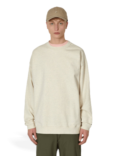 Dukserice Snow Peak Recycled Cotton Crewneck Sweatshirt Bež | SW-22SU401 OM