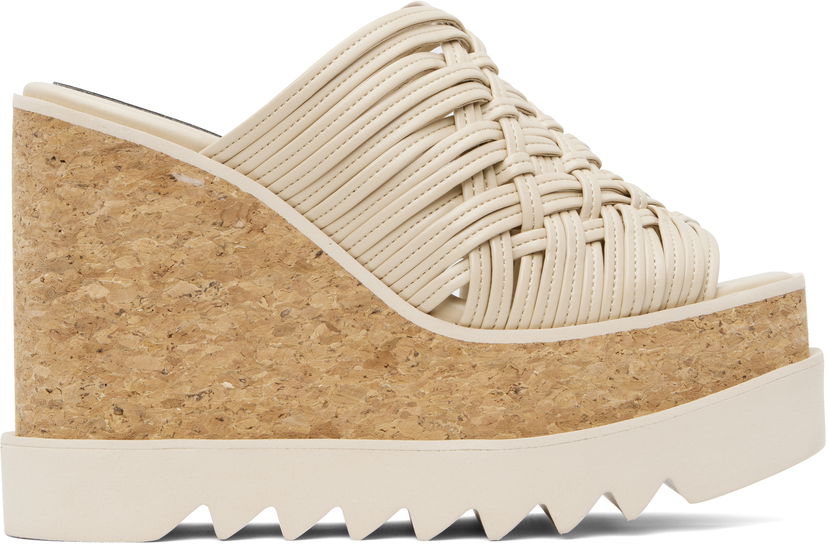 Dodaci Stella McCartney Stella McCartney Sneak-Elyse Woven Platform Wedge Sandals Bež | 810545APADB0
