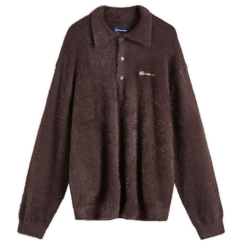 Džemper thisisneverthat Knit Polo Shirt Smeđa | TN243KKNPK08-BRN