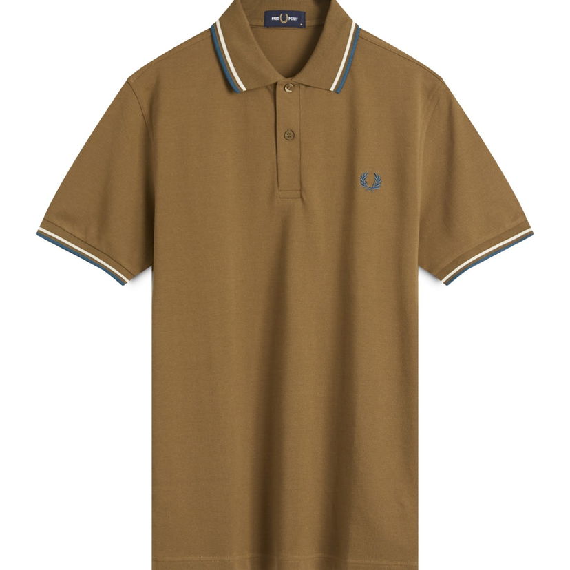 Polo majica Fred Perry Fred Perry Twin Tipped Polo Shirt, Size Large Smeđa | M3600-Z60