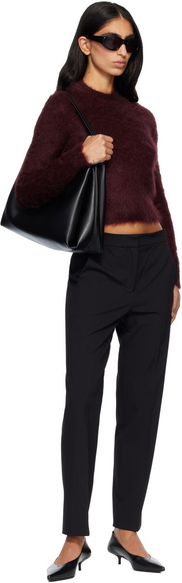 Džemper Max Mara Max Mara Adatti Fuzzy Cropped Mock-Neck Sweater Tamnocrvena | 2521366263600, 3