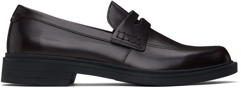 Tenisice i cipele BOSS BOSS Leather Penny Loafers Smeđa | 50536172