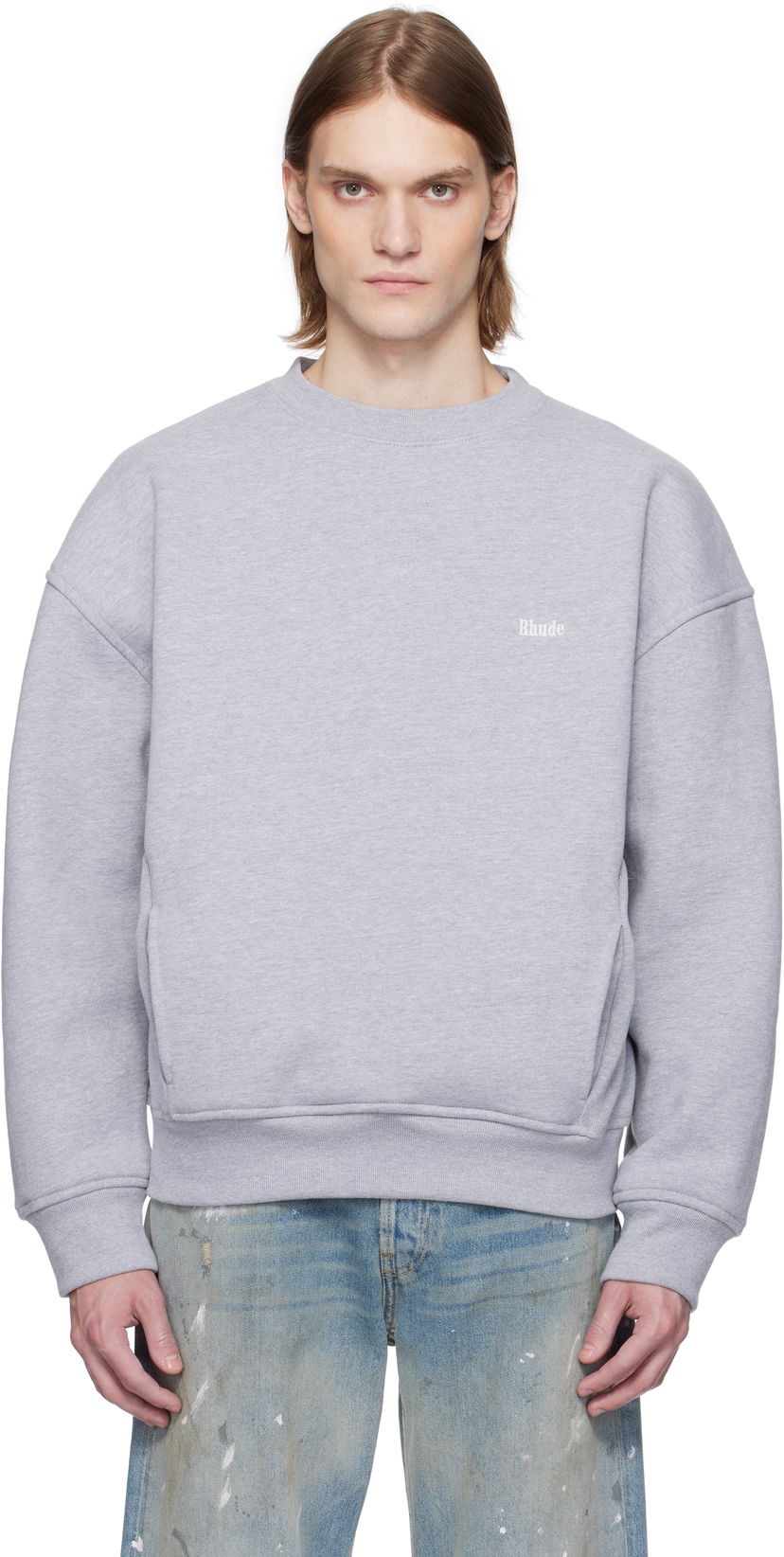 Džemper Rhude Rhude Classique Crewneck Sweatshirt Siva | RHSS25ST01229
