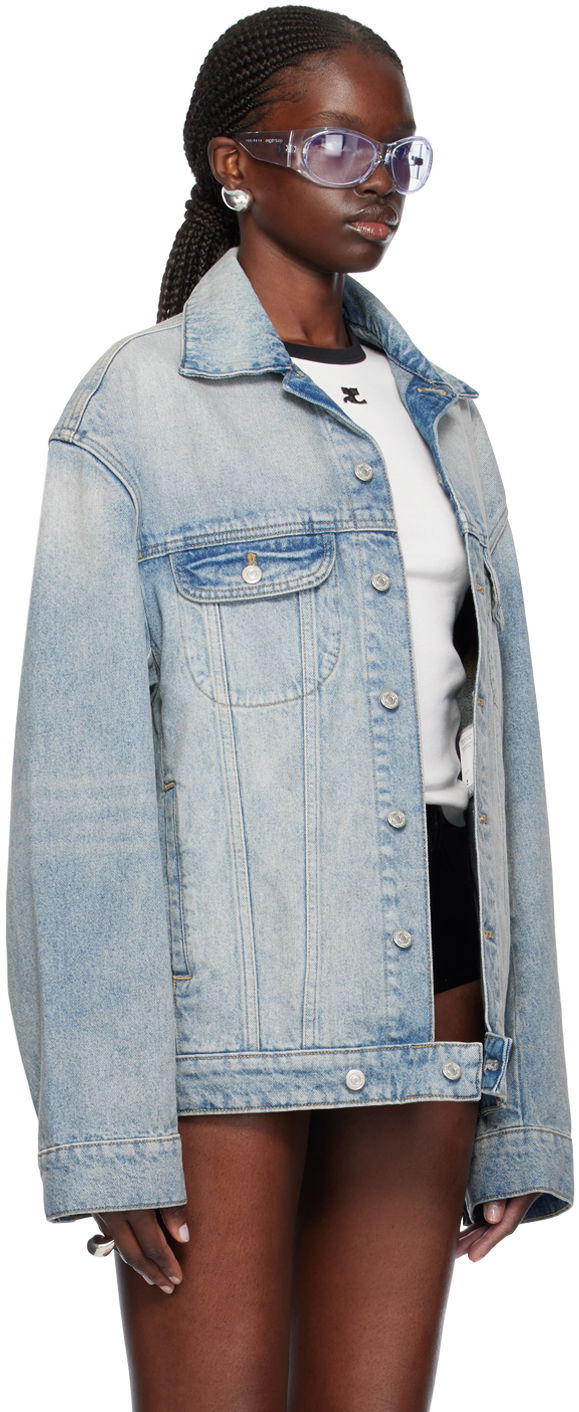 Jakna Courrèges Cocoon Denim Jacket Plava | 124DBL161DE0016, 1