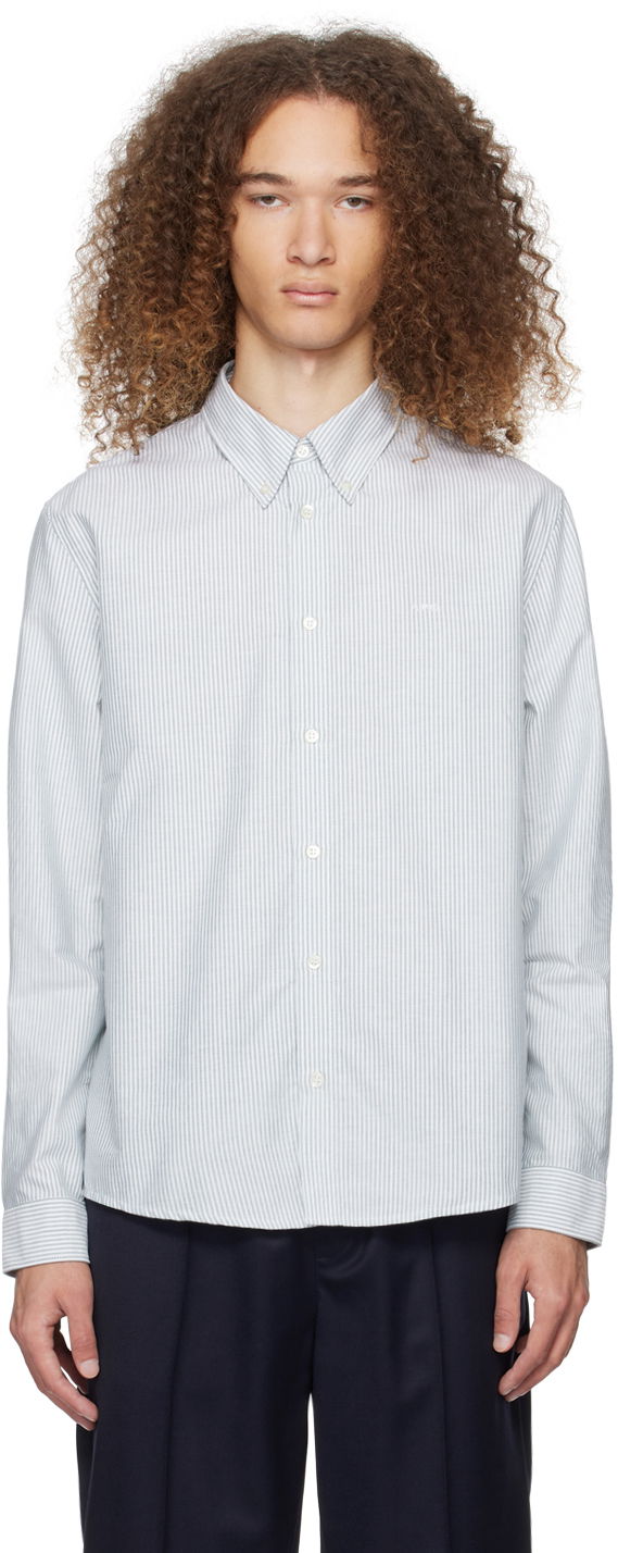 Košulja A.P.C. Greg Shirt Tirkiz | COGUH-H12499