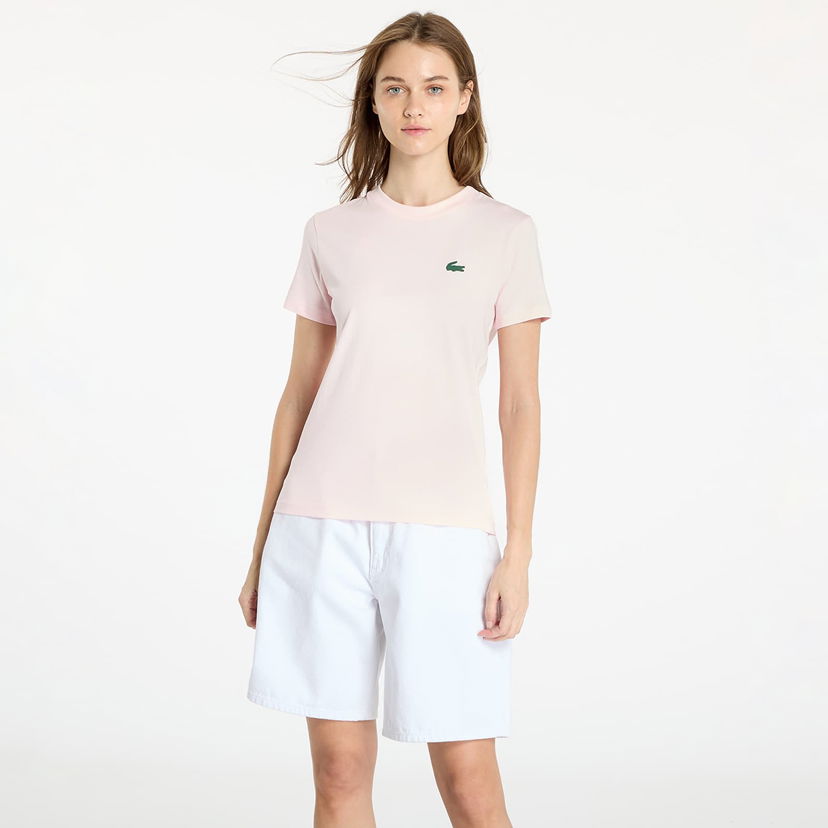 Majica kratkih rukava Lacoste Turtle Neck Tee-Shirt Flamingo Bež | TF9246 T03