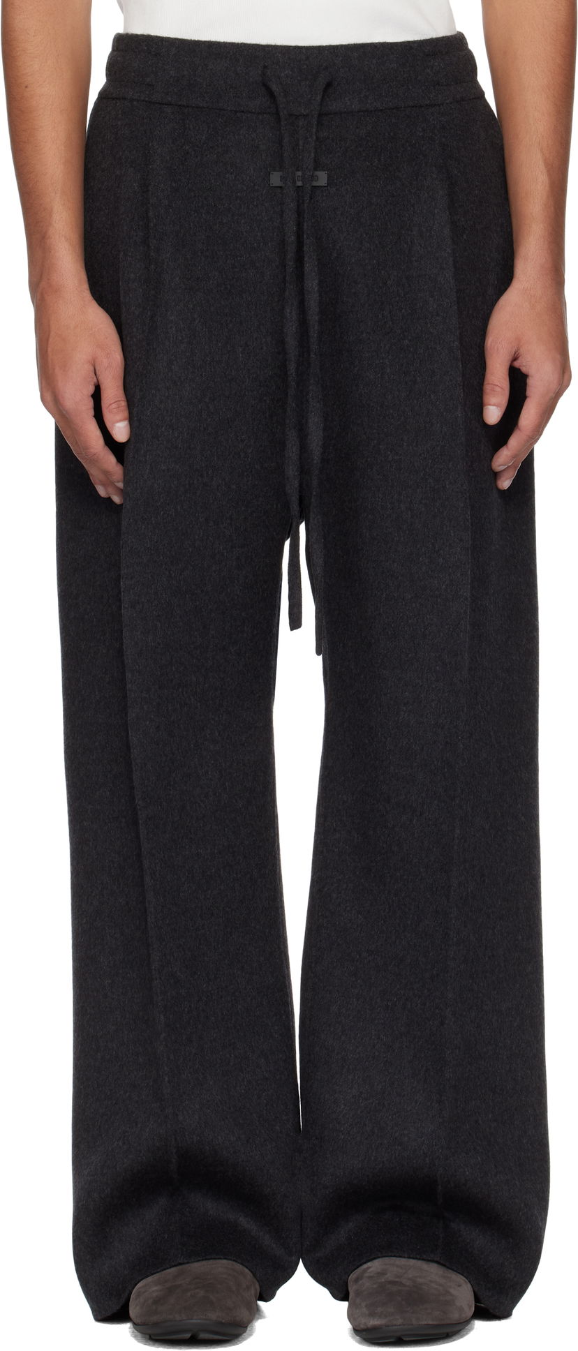 Trenirka Fear of God Fear of God Drawstring Wide Leg Trousers Siva | FGE240-4071DWC