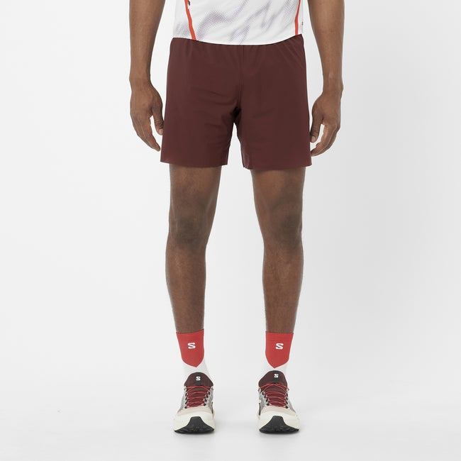 Kratke hlače Salomon S/Lab Speed 7" Running Shorts Tamnocrvena | LC2692400