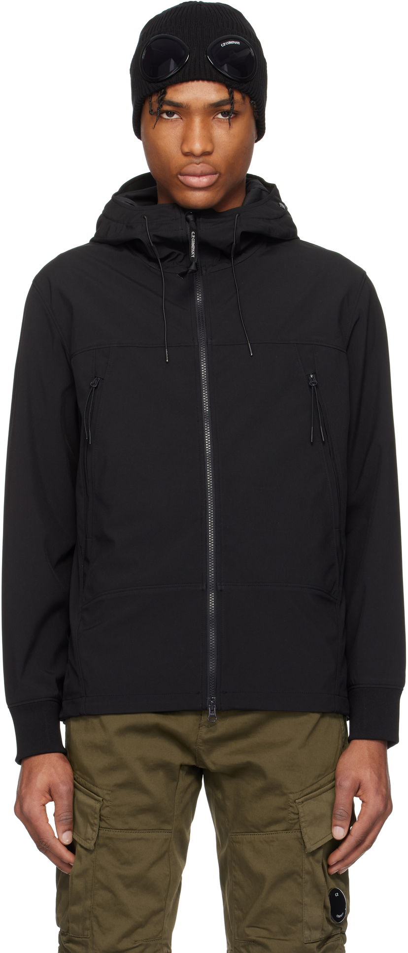 Vjetrovka C.P. Company C.P. Company Shell-R Goggle Jacket Crna | 18CMOW001A-005968A