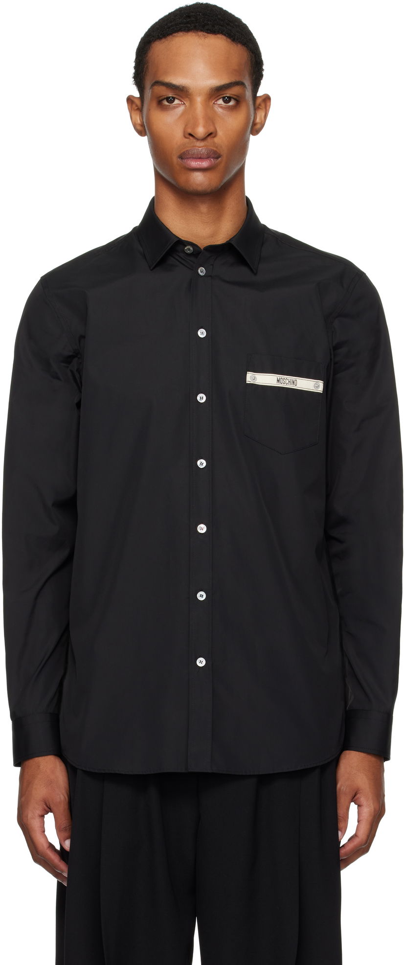 Košulja Moschino Moschino Tape Pocket Shirt Crna | 252ZZ023652350555