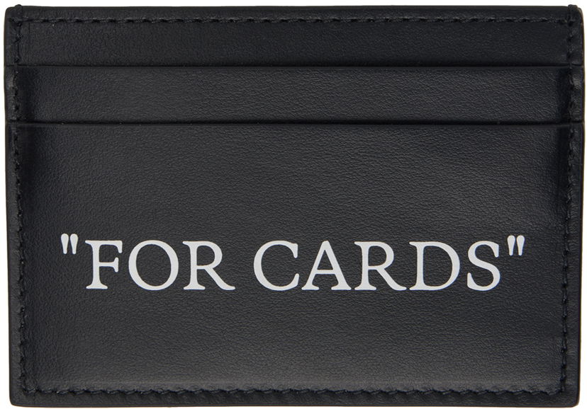 Novčanik Off-White Black Quote Bookish Card Holder Crna | OMND067C99LEA0011001
