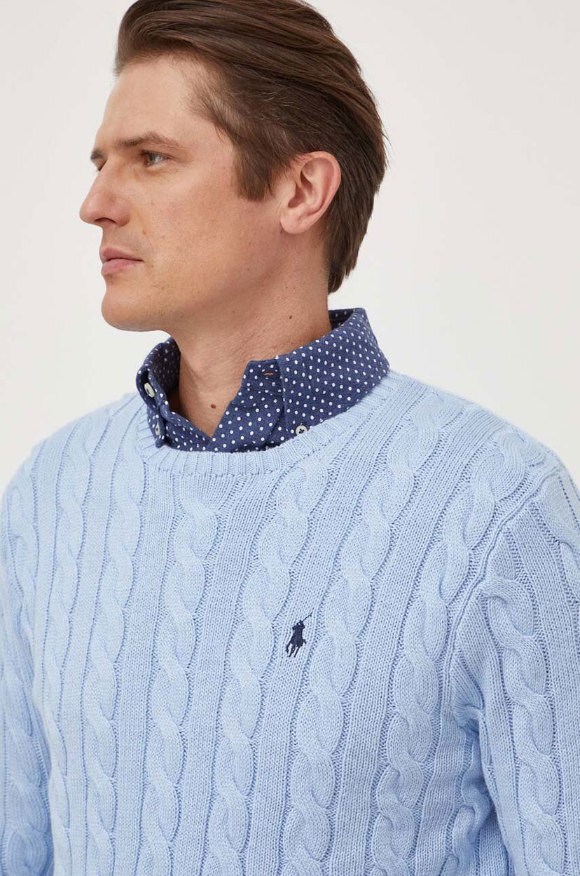 Džemper Polo by Ralph Lauren Cable Knit Sweater Plava | 710775885