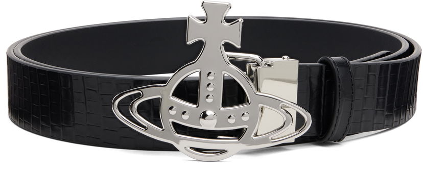 Pojasevi Vivienne Westwood Vivienne Westwood Line Orb Buckle Belt Crna | 82010071U-L00C0-