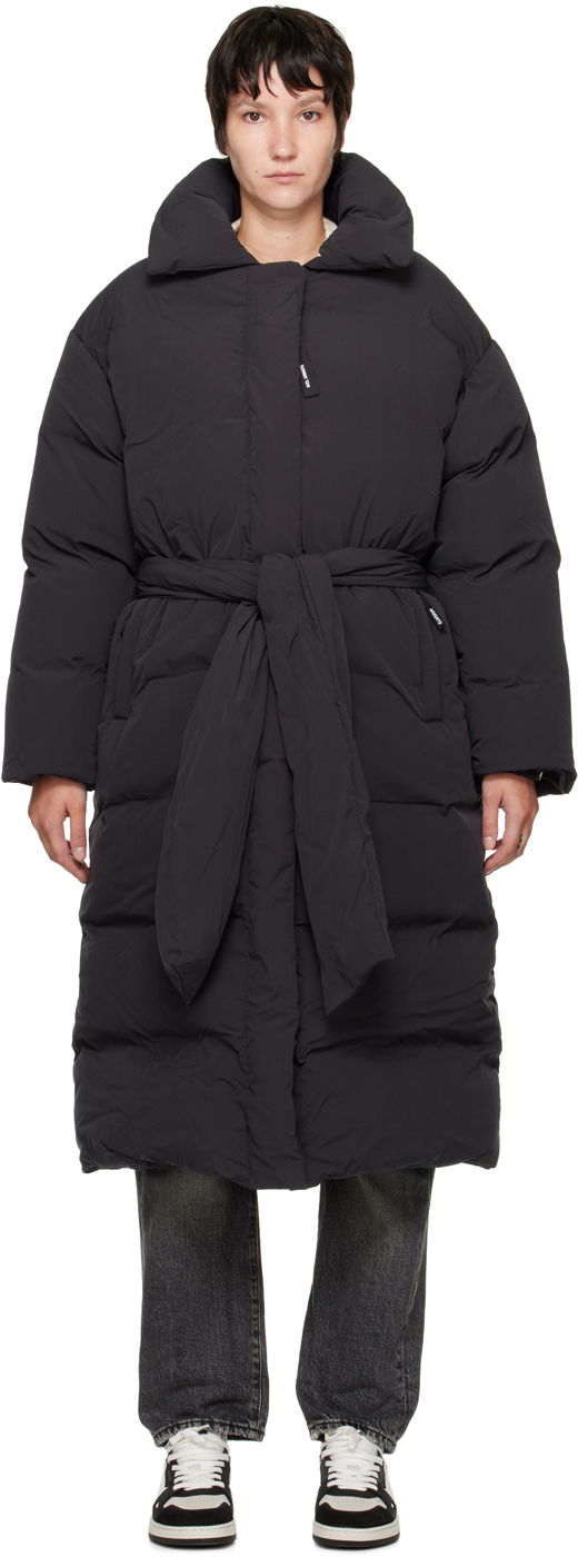 Pernata jakna AXEL ARIGATO Long Down Coat With Removable Hood Crna | A0531003