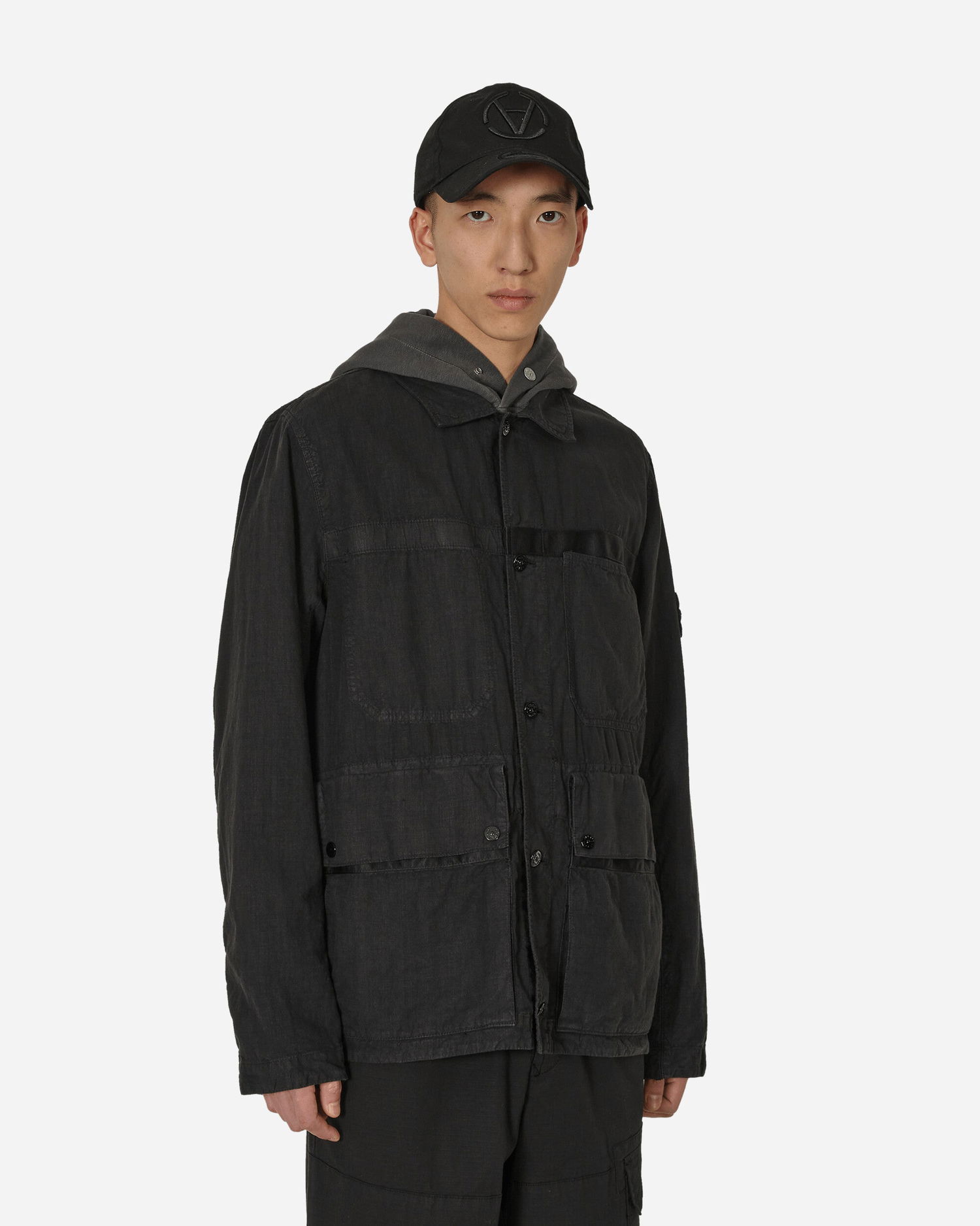 Jakna Stone Island Lino Nylon Tela-TC Field Jacket Crna | 801542330 V0029, 0