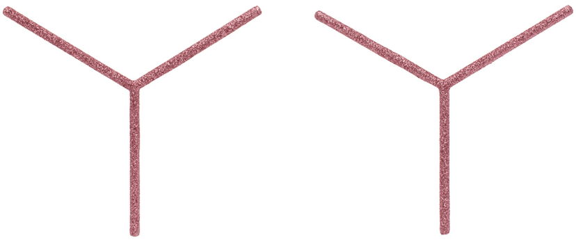Naušnice Y/PROJECT Pink Maxi Y Earrings Ružičasta | 640EA003