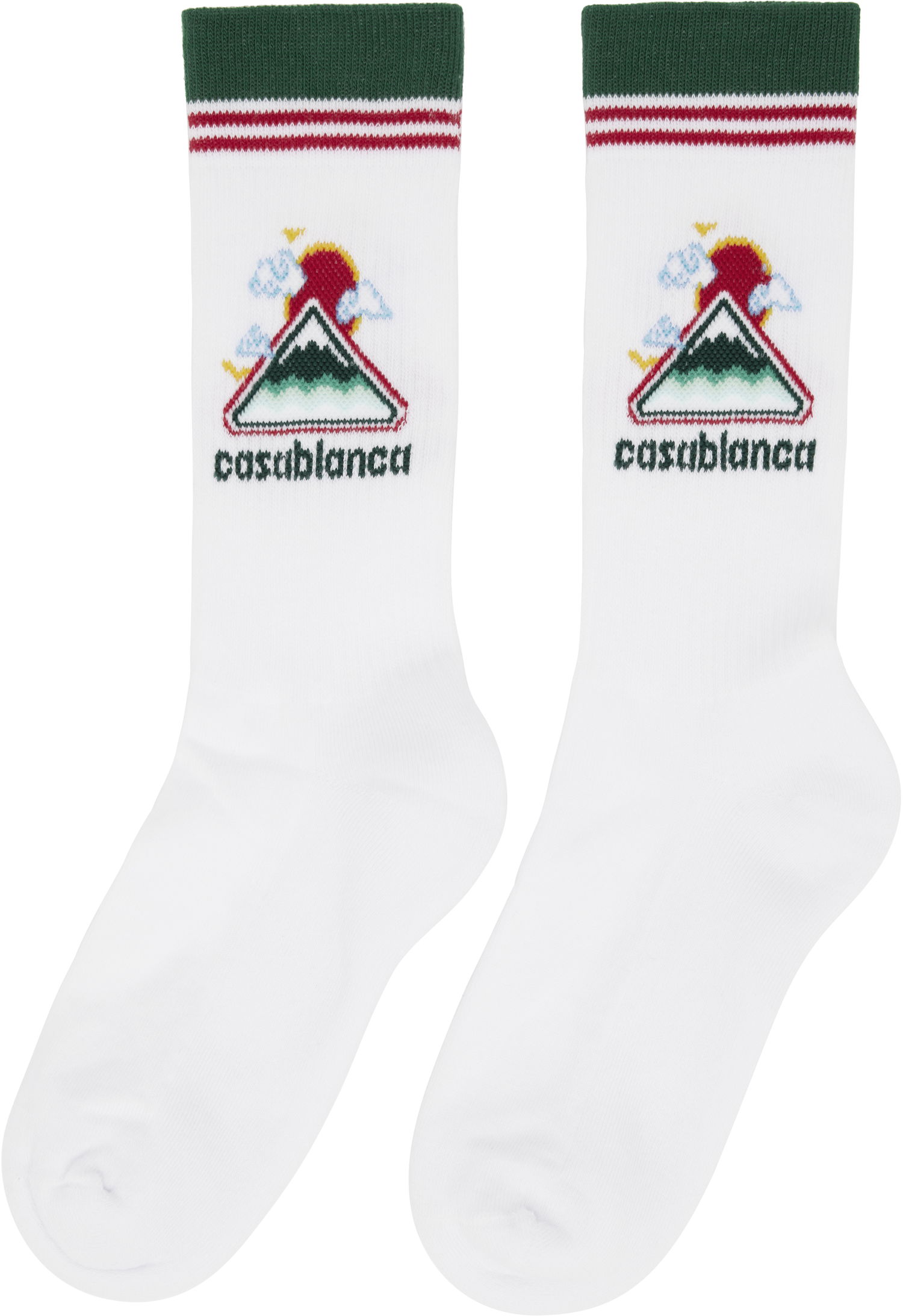 Čarape Casablanca Casablanca Montagne Ondulee Socks Bijela | APF25-ACC-010-02, 1