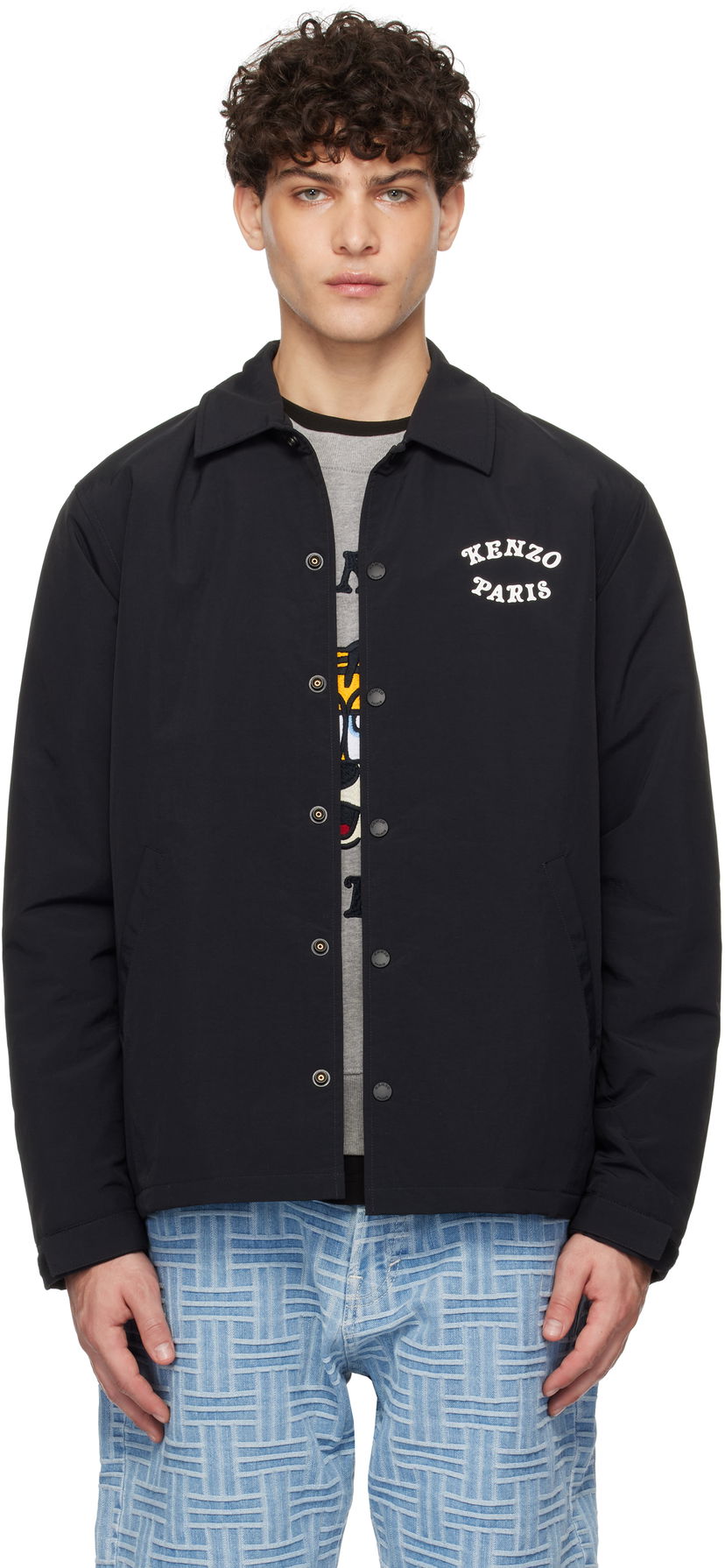 Vjetrovka KENZO VERDY Edition Heavy Coach Jacket Crna | FF55BL0629NG