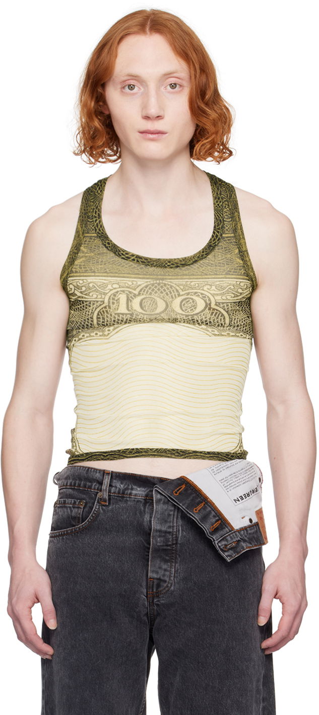 Majica bez rukava Jean Paul Gaultier Jean Paul Gaultier Sheer Tank Top Žuta | 24/25-U-DB025-T515-400300156