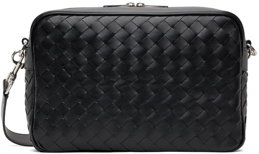 Torba za rame Bottega Veneta Bottega Veneta Leather Messenger Bag Crna | 755925 V2HL1, 0