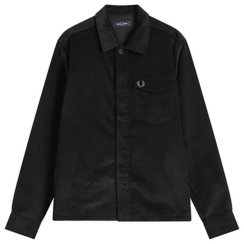 Košulja Fred Perry Corduroy Overshirt, Size Large Crna | M1717-102