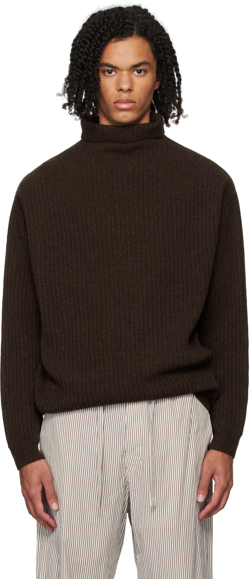Džemper LEMAIRE Lemaire Felted Turtleneck Sweater Smeđa | TO1264 LK1027