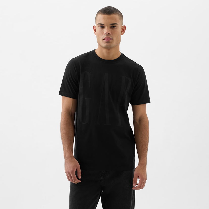 Majica kratkih rukava GAP Logo Tee True Black V2 Crna | 866774-00