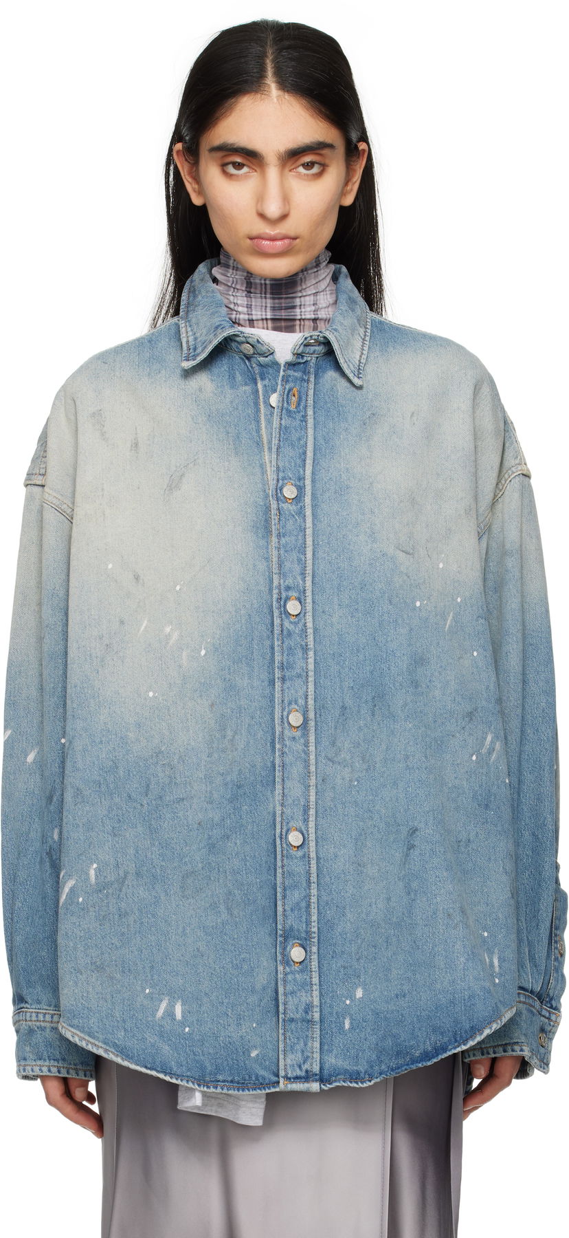 Košulja Acne Studios Acne Studios Button-Up Denim Shirt Plava | CB0103-