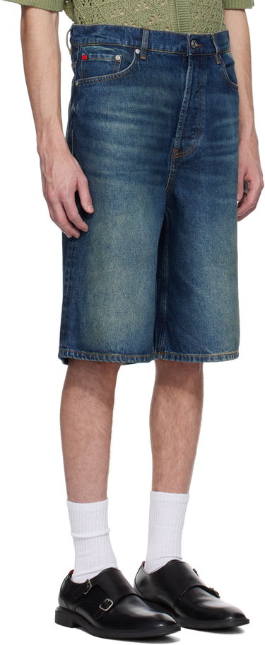 Kratke hlače BOSS Hugo Logo Patch Denim Shorts Plava | 50537732, 1